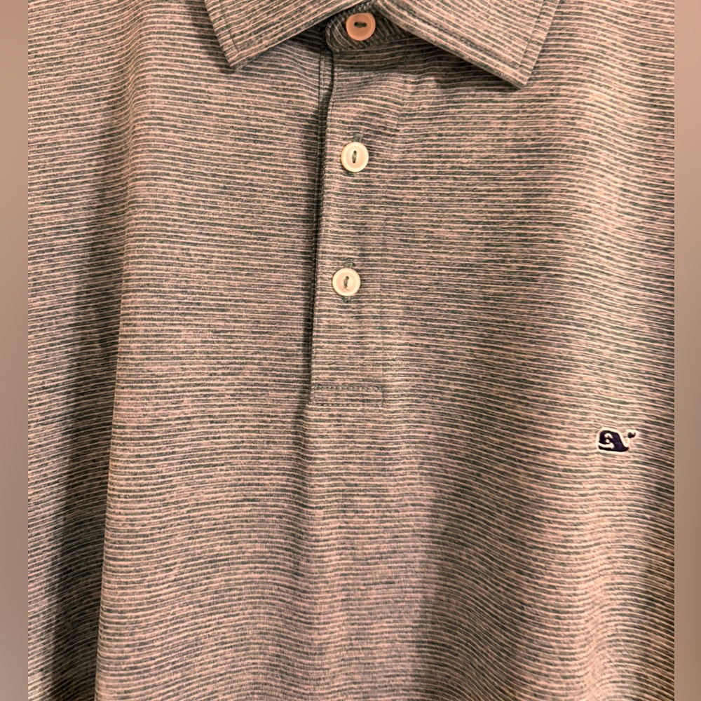 VINEYARD VINES On the Go Sankaty green striped performance polo size XXL - Picture 4 of 9